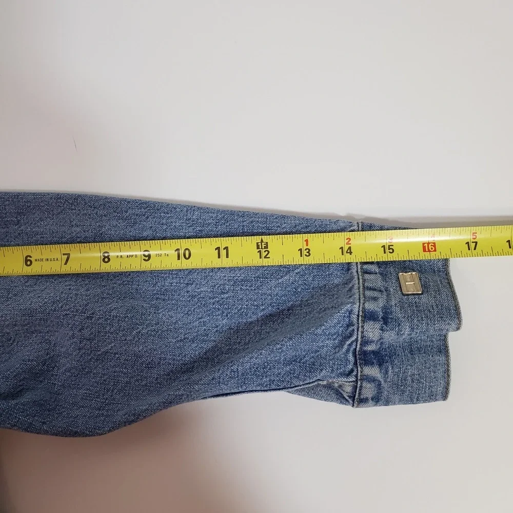 90's Y2K Jean Jacket Blue Denim Cropped Tommy Hilfiger Medium